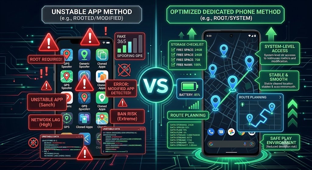 Pokemon GO GPS spoofing options compared for Android phones and apps