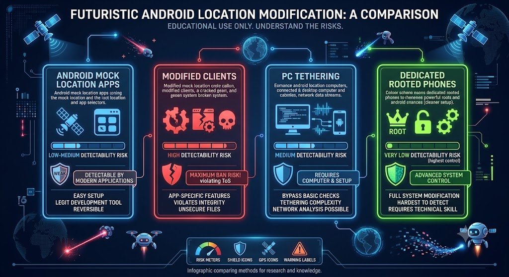 Pokemon GO mock location versus rooted Android spoofing phone explained