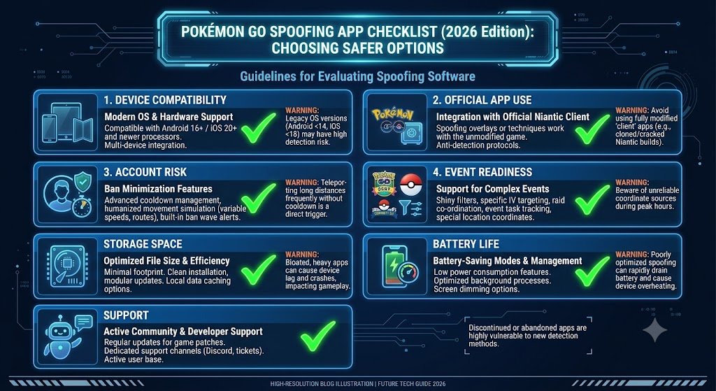 Pokémon GO spoofing app checklist for choosing safer options in 2026
