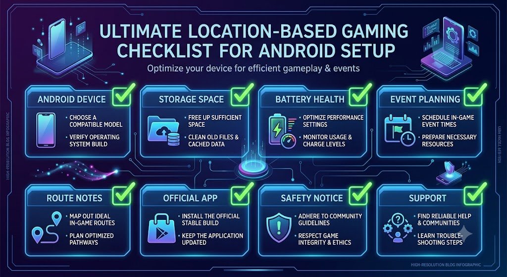 Pokemon GO spoofing phone checklist for Android setup storage battery and events
