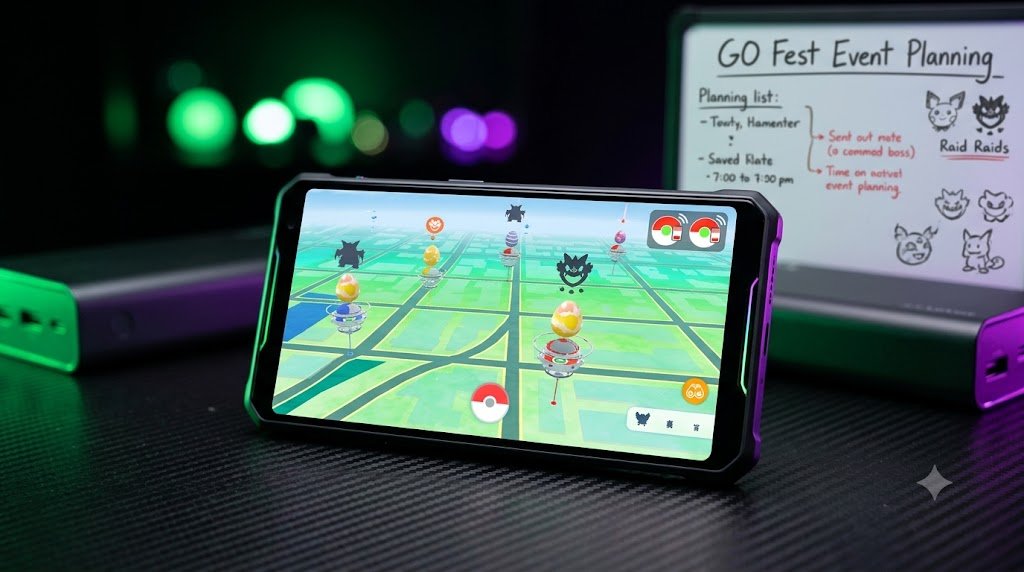 Pokemon GO spoofing phone prepared for Mewtwo candy grinding at GO Fest